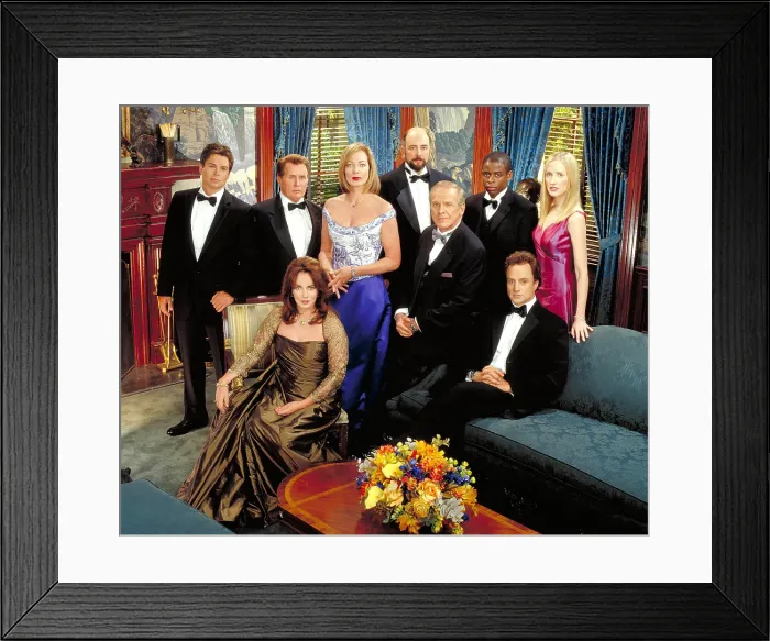 Framed Print : THE WEST WING, Rob Lowe, Martin Sheen, Allison Janney, Richard Schiff, John Spencer, Dule Hill, Janel Maloney, Stockard Channing, Bradley Whitford, (season 3), 1999-2006 Framed Print : THE WEST WING, Rob Lowe, Martin Sheen, Allison Janney, Richard Schiff, John Spencer, Dule Hill, Janel Maloney, Stockard Channing, Bradley Whitford, (season 3), 1999-2006