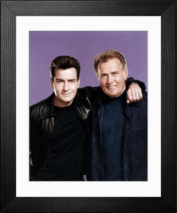 Framed Print : From left, Charlie Sheen (currently in SPIN CITY), Martin Sheen (currently in THE WEST WING), 2002 Framed Print : From left, Charlie Sheen (currently in SPIN CITY), Martin Sheen (currently in THE WEST WING), 2002