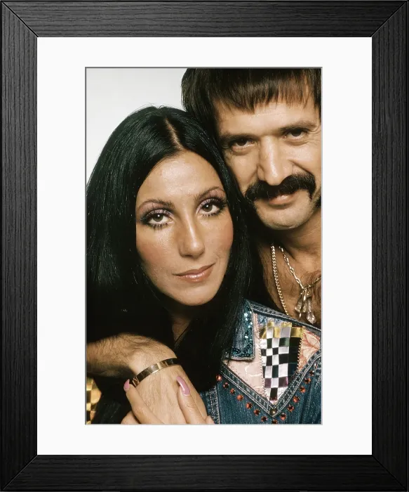 Framed Print : THE SONNY AND CHER COMEDY HOUR, from left: Sonny Bono, Cher, (1973), 1971-1974