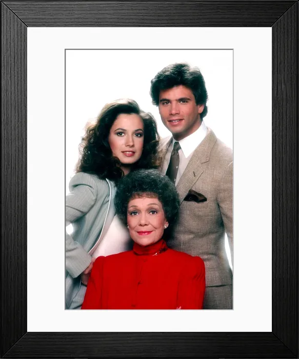Framed Print : FALCON CREST, from left: Ana Alicia, Jane Wyman, Lorenzo Lamas, (1982), 1981-1990