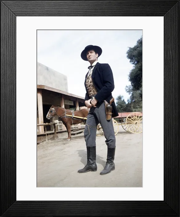 Framed Print : THE LIFE AND LEGEND OF WYATT EARP, Hugh O'Brian, 1955-61 (1958 photo) Framed Print : THE LIFE AND LEGEND OF WYATT EARP, Hugh O'Brian, 1955-61 (1958 photo)