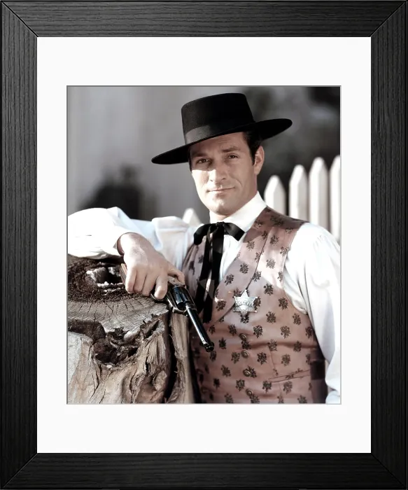 Framed Print : THE LIFE AND LEGEND OF WYATT EARP, Hugh O'Brian, 1955-61 (1957 photo) Framed Print : THE LIFE AND LEGEND OF WYATT EARP, Hugh O'Brian, 1955-61 (1957 photo)
