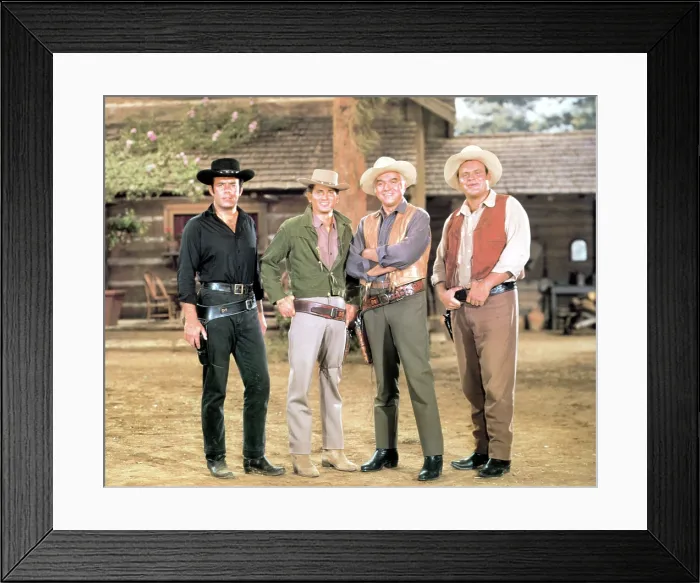 Framed Print : BONANZA, Pernell Roberts, Michael Landon, Lorne Greene, Dan Blocker, 1959-1973 Framed Print : BONANZA, Pernell Roberts, Michael Landon, Lorne Greene, Dan Blocker, 1959-1973