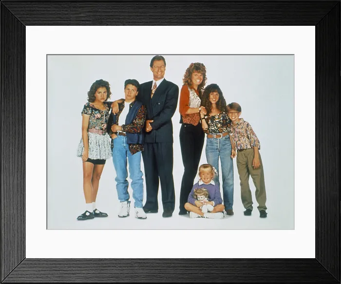 Framed Print : ALMOST HOME, Brittany Murphy, Jason Marsden, Perry King, Rachel Duncan, Connie Ray, Lee Norris I, Olivia Burnette, 1993