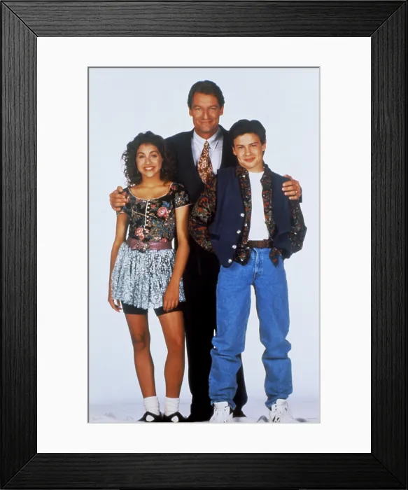 Framed Print : ALMOST HOME, Jason Marsden, Brittany Murphy, Perry King, 1993 Framed Print : ALMOST HOME, Jason Marsden, Brittany Murphy, Perry King, 1993