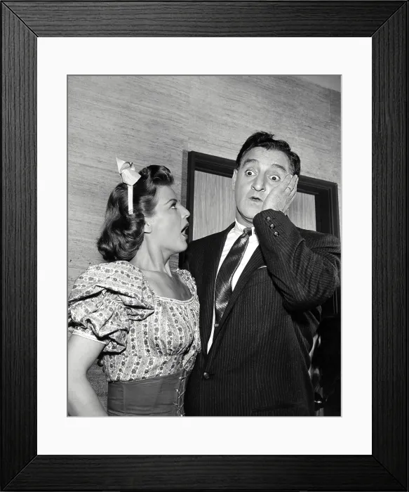 Framed Print : MAKE ROOM FOR DADDY, (aka THE DANNY THOMAS SHOW), from left, Marjorie Lord, Danny Thomas, Uncle Tonoose Pays a Visit, (aired March 7, 1957), 1953-1965