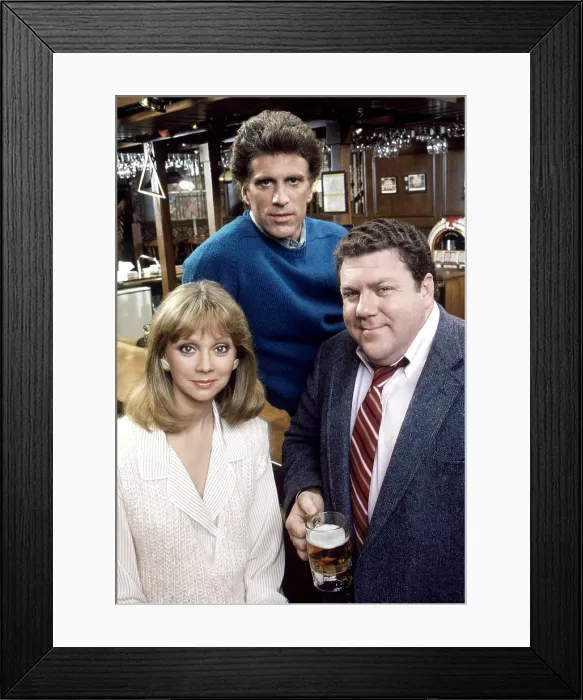 Framed Print : CHEERS, from left, Shelley Long, Ted Danson, George Wendt, 1982-93 (1984 photo) Framed Print : CHEERS, from left, Shelley Long, Ted Danson, George Wendt, 1982-93 (1984 photo)
