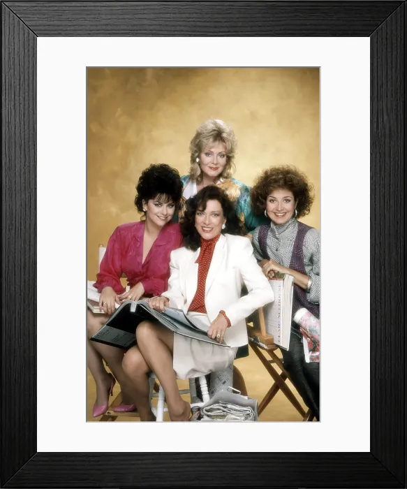 Framed Print : DESIGNING WOMEN, from left, Delta Burke, Dixie Carter, Jean Smart, Annie Potts, 1986-93, (Season 1), 1986-93 Framed Print : DESIGNING WOMEN, from left, Delta Burke, Dixie Carter, Jean Smart, Annie Potts, 1986-93, (Season 1), 1986-93