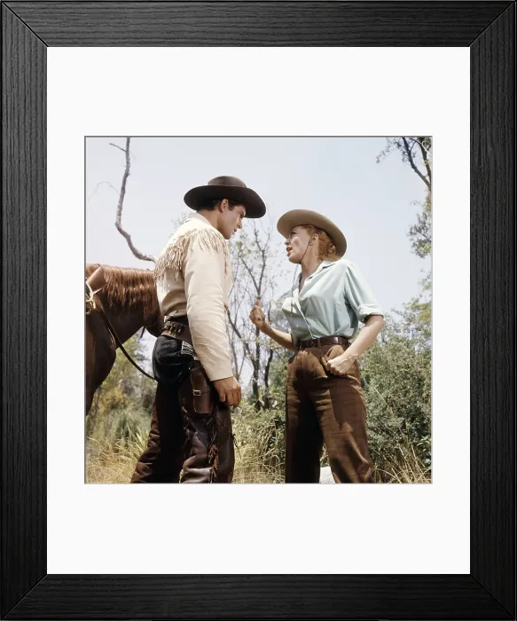 Framed Print : CHEYENNE, from left, Clint Walker, Marie Windsor, The Mutton Puncher, aired October 22, 1957 (1955-63)