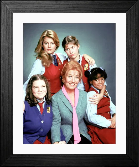 Framed Print : FACTS OF LIFE, (clockwise from top left): Lisa Whelchel, Nancy McKeon, Kim Fields, Charlotte Rae, Mindy Cohn, 1979-88