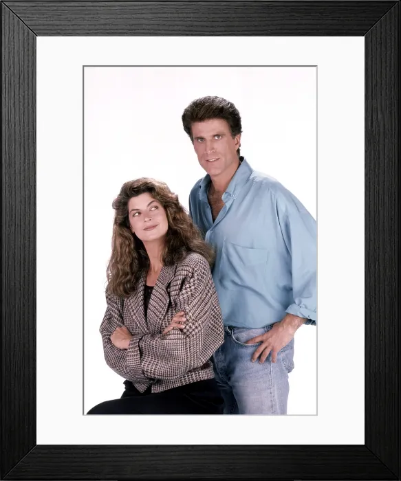 Framed Print : CHEERS, from left, Kirstie Alley, Ted Danson, 1982-93 (ca. 1990 photo) Framed Print : CHEERS, from left, Kirstie Alley, Ted Danson, 1982-93 (ca. 1990 photo)