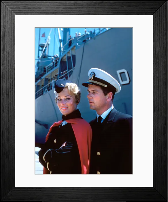Framed Print : HENNESEY, from left: Abby Dalton, Jackie Cooper, 1959-1962