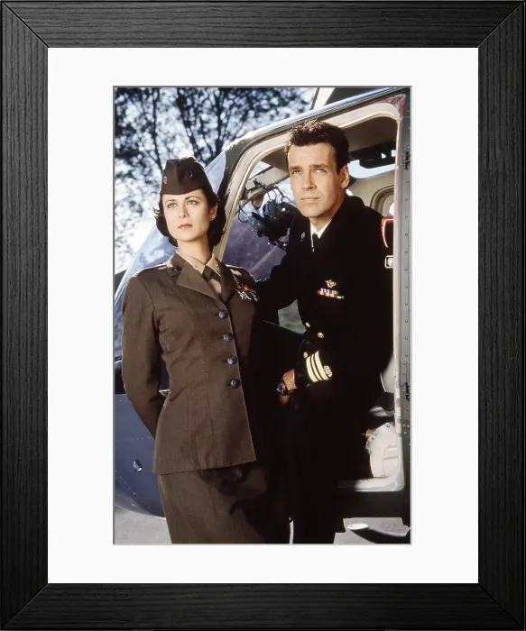 Framed Print : JAG, from left: Catherine Bell, David James Elliott, (1996), 1995-2005 Framed Print : JAG, from left: Catherine Bell, David James Elliott, (1996), 1995-2005