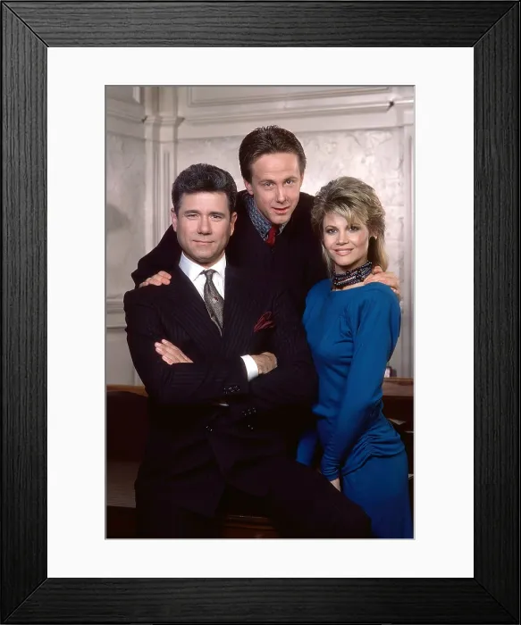 Framed Print : NIGHT COURT, from left: John Larroquette, Harry Anderson, Markie Post, 1984-92