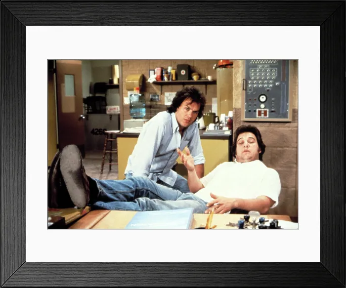 Framed Print : WORKING STIFFS, Michael Keaton, Jim Belushi, 1979