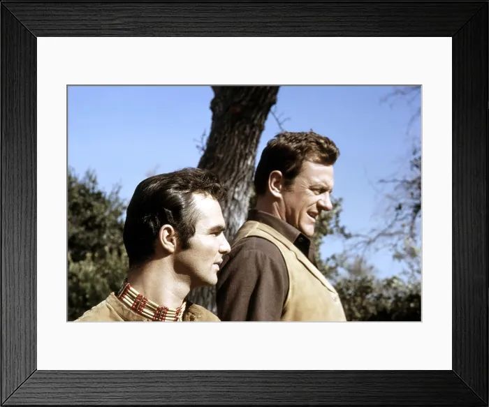 Framed Print : GUNSMOKE, from left, Burt Reynolds, James Arness, (1963), 1955-1975