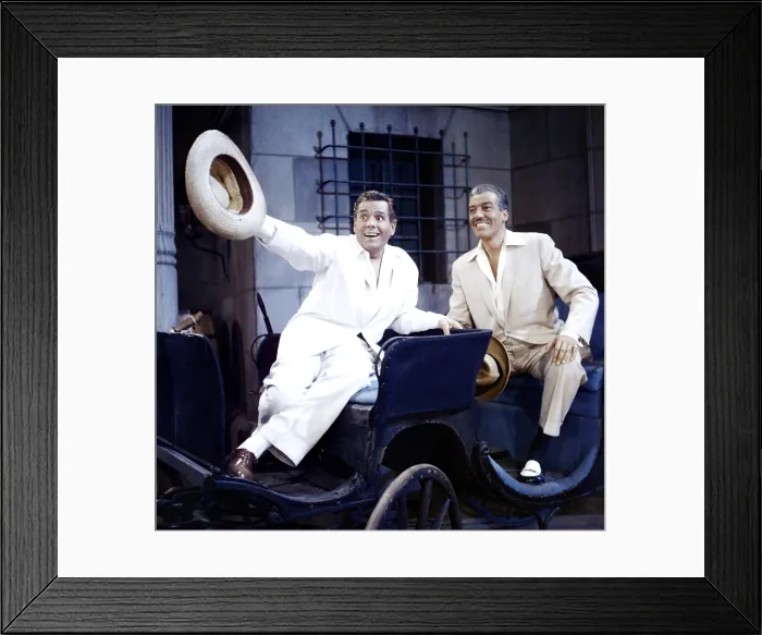Framed Print : THE LUCY-DESI COMEDY HOUR, from left, Desi Arnaz, Cesar Romero, Lucy Takes a Cruise to Havana, aired November 6, 1957