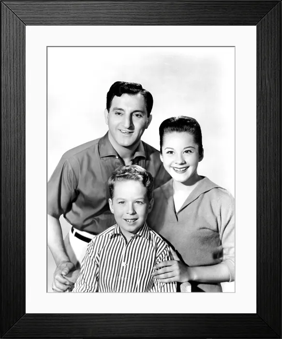 Framed Print : MAKE ROOM FOR DADDY, (aka THE DANNY THOMAS SHOW), from left, Danny Thomas, Rusty Hamer, Sherry Jackson, (1957), 1953-65