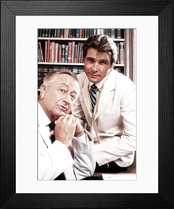 Framed Print : MARCUS WELBY, M.D. from left, Robert Young, James Brolin, 1969-76
