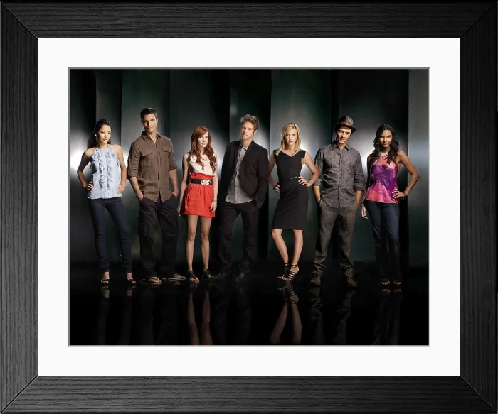 Framed Print : MELROSE PLACE, (from left): Stephanie Jacobsen, Colin Egglesfield, Ashlee Simpson, Shaun Sipos, Katie Cassidy, Michael Rady, Jessica Lucas, (Season 1), 2009-2010 Framed Print : MELROSE PLACE, (from left): Stephanie Jacobsen, Colin Egglesfield, Ashlee Simpson, Shaun Sipos, Katie Cassidy, Michael Rady, Jessica Lucas, (Season 1), 2009-2010