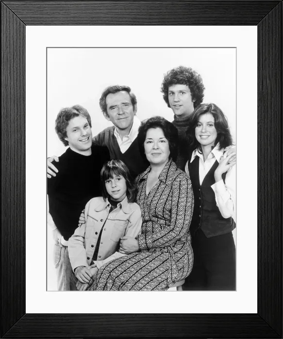 Framed Print : FAMILY, (clockwise from top left): Gary Frank, James Broderick, John Rubinstein, Elayne Heilveil, Sada Thompson, Kristy McNichol, (Season 1), 1976-80
