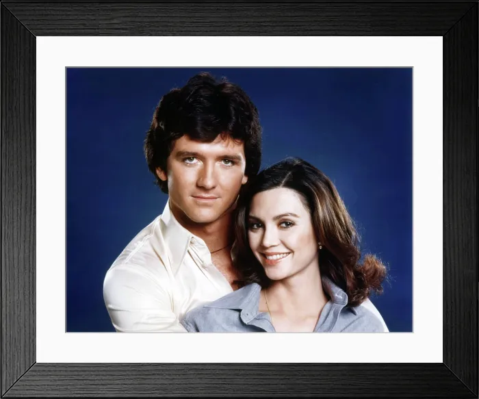 Framed Print : DALLAS, from left: Patrick Duffy, Victoria Principal, 1978-91