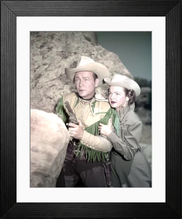 Framed Print : THE ROY ROGERS SHOW, from left, Roy Rogers, Dale Evans, ca. 1951-57