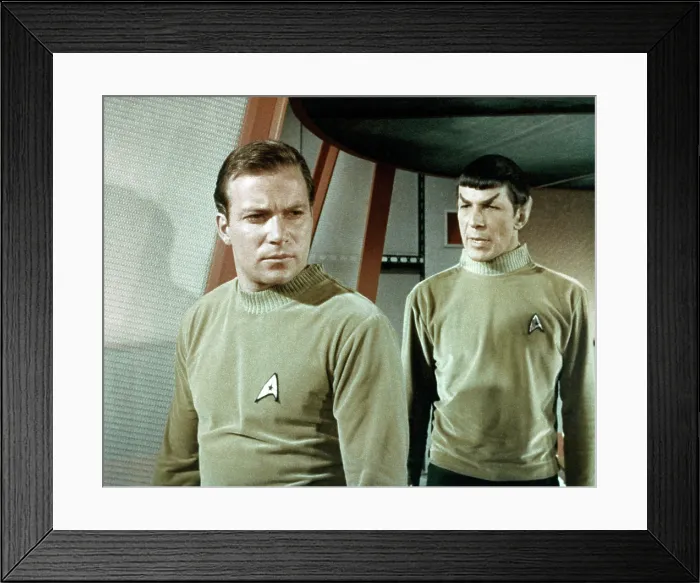 Framed Print : STAR TREK, (from left): William Shatner, Leonard Nimoy, Charlie X, (Season 1, ep. 103, aired Sept. 15, 1966), 1966-69 Framed Print : STAR TREK, (from left): William Shatner, Leonard Nimoy, Charlie X, (Season 1, ep. 103, aired Sept. 15, 1966), 1966-69