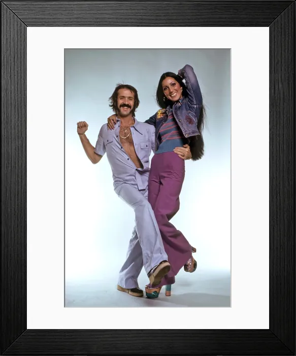 Framed Print : THE SONNY AND CHER COMEDY HOUR, from left: Sonny Bono, Cher, (1973), 1971-74 Framed Print : THE SONNY AND CHER COMEDY HOUR, from left: Sonny Bono, Cher, (1973), 1971-74