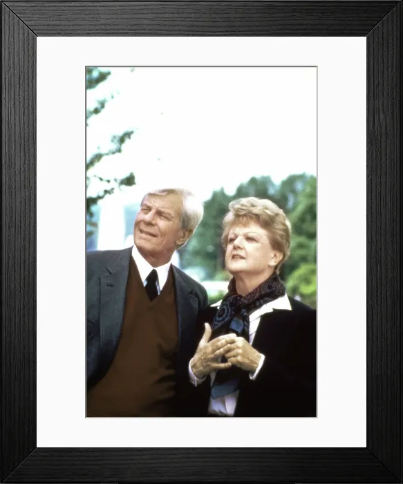 Framed Print : MURDER, SHE WROTE, (from left): Peter Graves, Angela Lansbury, Lovers and Other Killers, (Season 1, aired Nov. 18, 1984), 1984-96 Framed Print : MURDER, SHE WROTE, (from left): Peter Graves, Angela Lansbury, Lovers and Other Killers, (Season 1, aired Nov. 18, 1984), 1984-96