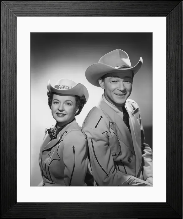 Framed Print : THE ROY ROGERS SHOW, from left: Dale Evans, Roy Rogers, 1951-1957
