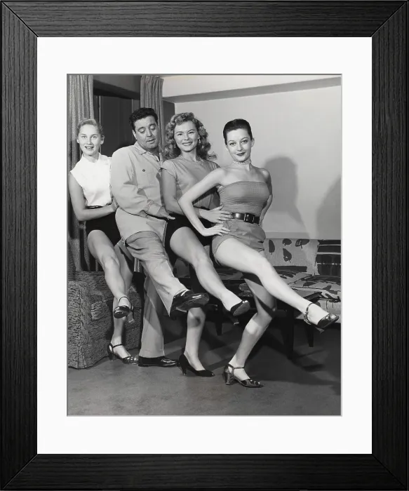 Framed Print : THE JACKIE GLEASON SHOW, Jackie Gleason (host) (second from left) and three of The June Taylor Dancers