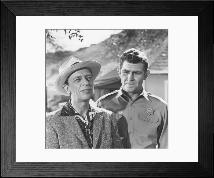 Framed Print : THE ANDY GRIFFITH SHOW, from left: Don Knotts, Andy Griffith, 1960-1968