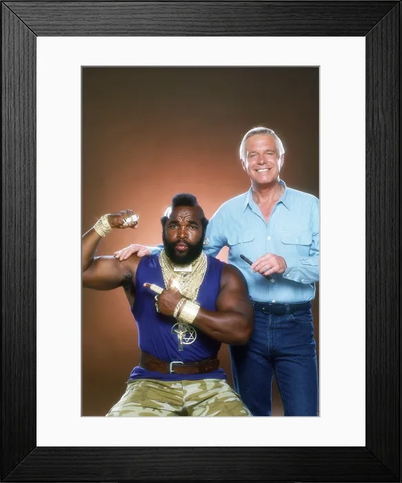 Framed Print : THE A-TEAM, from left: Mr. T, George Peppard, 1983-1987 Framed Print : THE A-TEAM, from left: Mr. T, George Peppard, 1983-1987