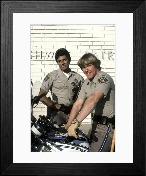 Framed Print : CHIPS, from left: Erik Estrada, Larry Wilcox, (1979), 1977-83 Framed Print : CHIPS, from left: Erik Estrada, Larry Wilcox, (1979), 1977-83