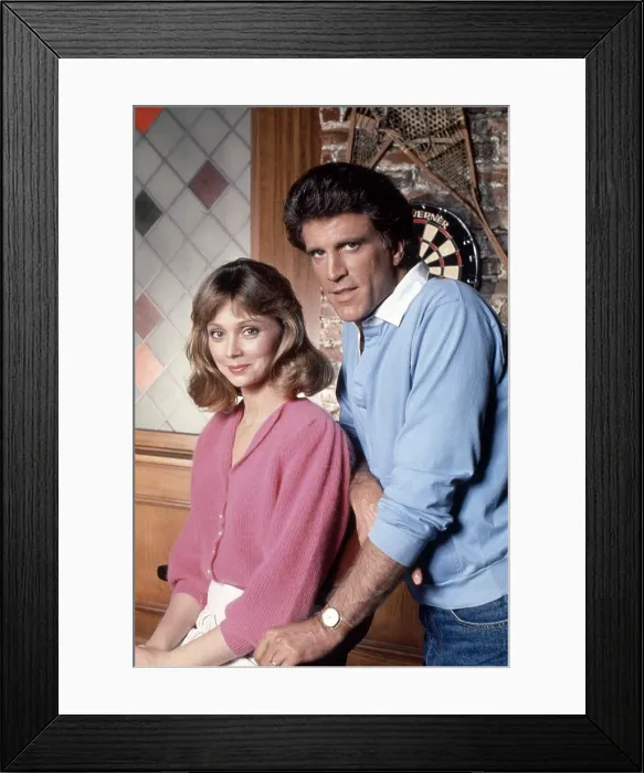 Framed Print : CHEERS, from left, Shelley Long, Ted Danson, 1982-93 (1983 photo)
