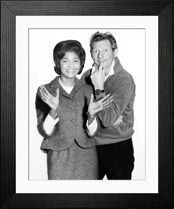 Framed Print : THE DANNY KAYE SHOW, from left: Nancy Wilson (guest), Danny Kaye (host), (1965), 1963-1967