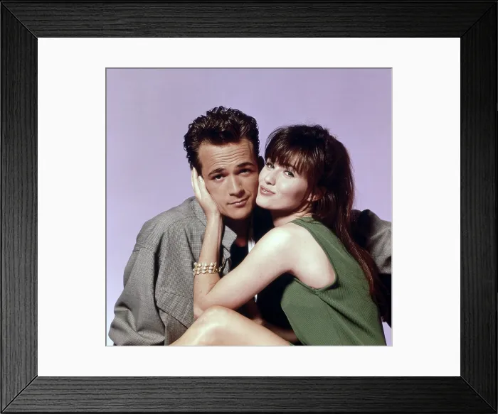 Framed Print : BEVERLY HILLS, 90210, from left: Luke Perry, Shannen Doherty, 1990-2000