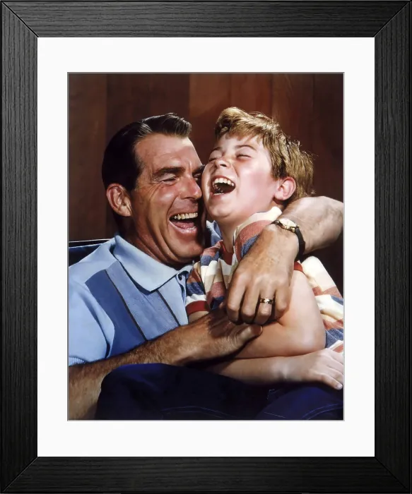 Framed Print : MY THREE SONS, from left, Fred MacMurray, Stanley Livingston, 1960-72 (1962 photo)