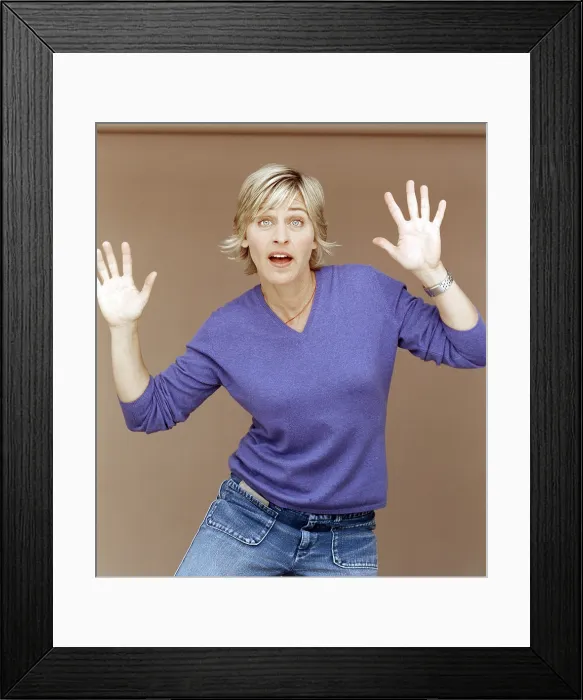 Framed Print : Ellen DeGeneres, 2001 Framed Print : Ellen DeGeneres, 2001