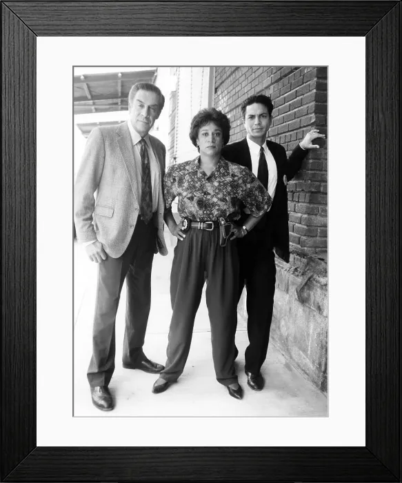 Framed Print : LAW & ORDER, from left: Jerry Ohrbach, S. Epatha Merkerson, Benjamin Bratt, (Season 6), 1990-2010 Framed Print : LAW & ORDER, from left: Jerry Ohrbach, S. Epatha Merkerson, Benjamin Bratt, (Season 6), 1990-2010