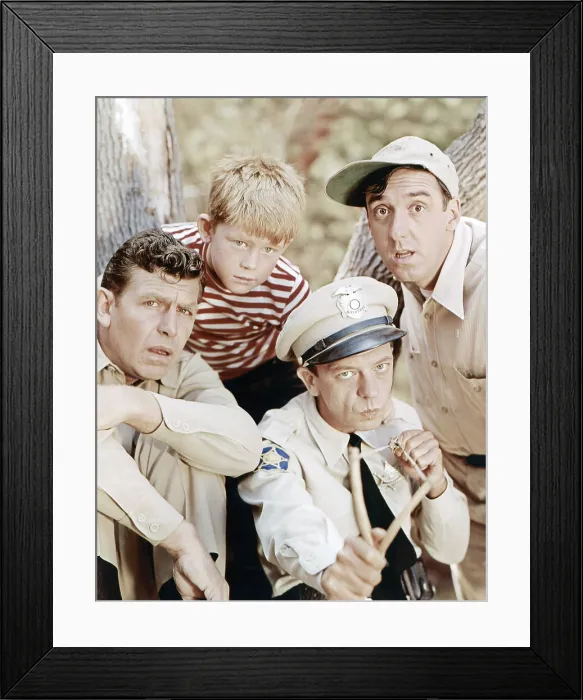 Framed Print : THE ANDY GRIFFITH SHOW, from left: Andy Griffith, Ron Howard, Don Knotts, Jim Nabors, (1962-1964), 1960-1968