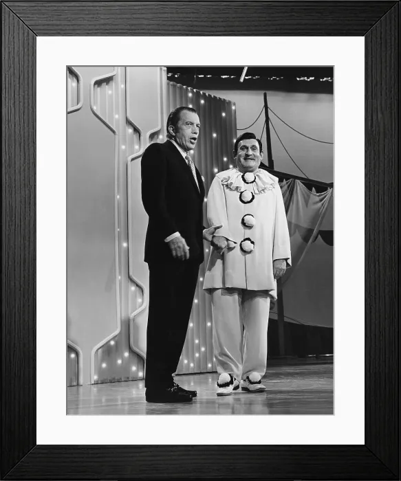 Framed Print : THE ED SULLIVAN SHOW, (aka TOAST OF THE TOWN), from left: Ed Sullivan (host), Richard Tucker, (Season 23, episode 2314, aired December 28, 1969 and repeated August 2, 1970)