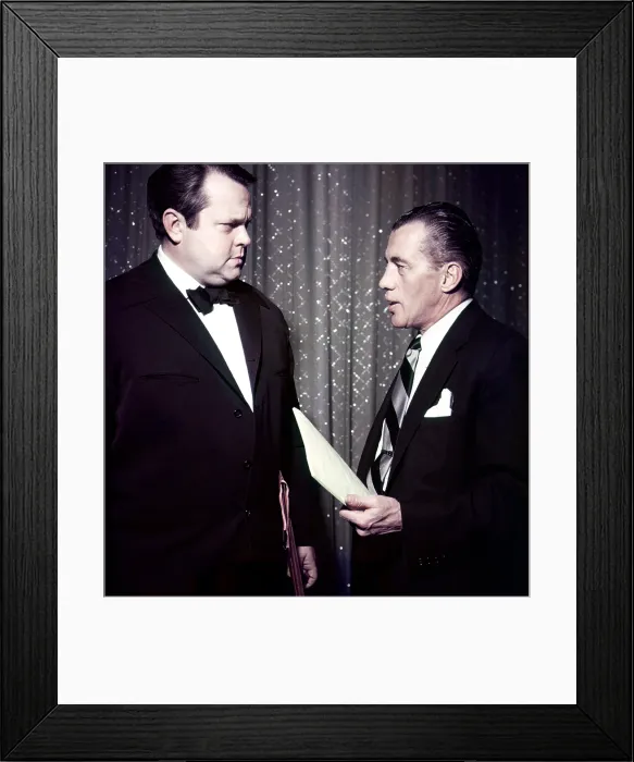 Framed Print : From left, Orson Welles, Ed Sullivan, ca. mid-1950s