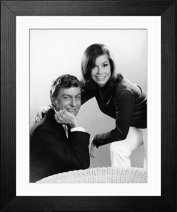 Framed Print : DICK VAN DYKE AND THE OTHER WOMAN, from left: Dick Van Dyke, Mary Tyler Moore, (aired April 13, 1969)