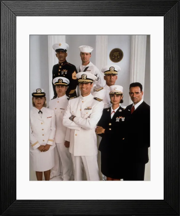 Framed Print : JAG, clockwise from top left: Randy Vasquez, Chuck Carrington, John M. Jackson, Trevor Goddard, Catherine Bell, David James Elliott, Patrick Labyorteaux, Karri Turner, 1995-2005 Framed Print : JAG, clockwise from top left: Randy Vasquez, Chuck Carrington, John M. Jackson, Trevor Goddard, Catherine Bell, David James Elliott, Patrick Labyorteaux, Karri Turner, 1995-2005