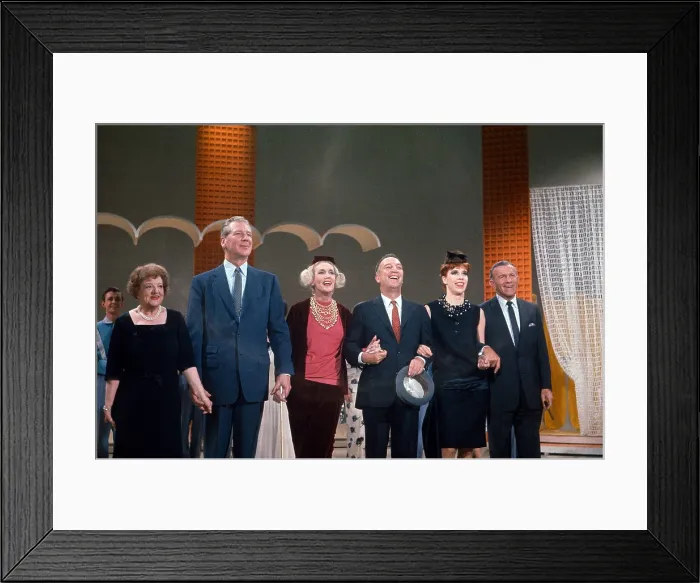 Framed Print : THE GARRY MOORE SHOW, from left: Marion Lorne, Durward Kirby, Kay Thompson, Garry Moore, Carol Burnett, George Burns, (Season 3 | Episode 22, aired 28 February 1961), 1958-1964