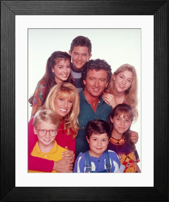 Framed Print : STEP BY STEP, clockwise from lower left: Christopher Castile, Suzanne Somers, Angela Watson, Brandon Call, Patrick Duffy, Staci Keanan, Christine Lakin, Josh Byrne, 1991-98 Framed Print : STEP BY STEP, clockwise from lower left: Christopher Castile, Suzanne Somers, Angela Watson, Brandon Call, Patrick Duffy, Staci Keanan, Christine Lakin, Josh Byrne, 1991-98