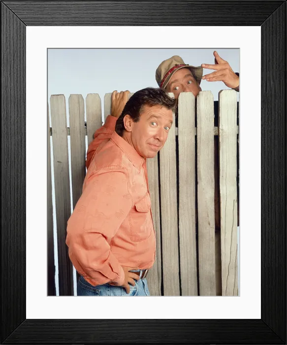 Framed Print : HOME IMPROVEMENT, Tim Allen, Earl Hindman (behind fence), (1992), 1991-99
