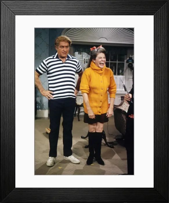 Framed Print : THE BOB HOPE SHOW, from left: Bob Hope, Martha Raye, (aired December 18, 1964), 1950-1979
